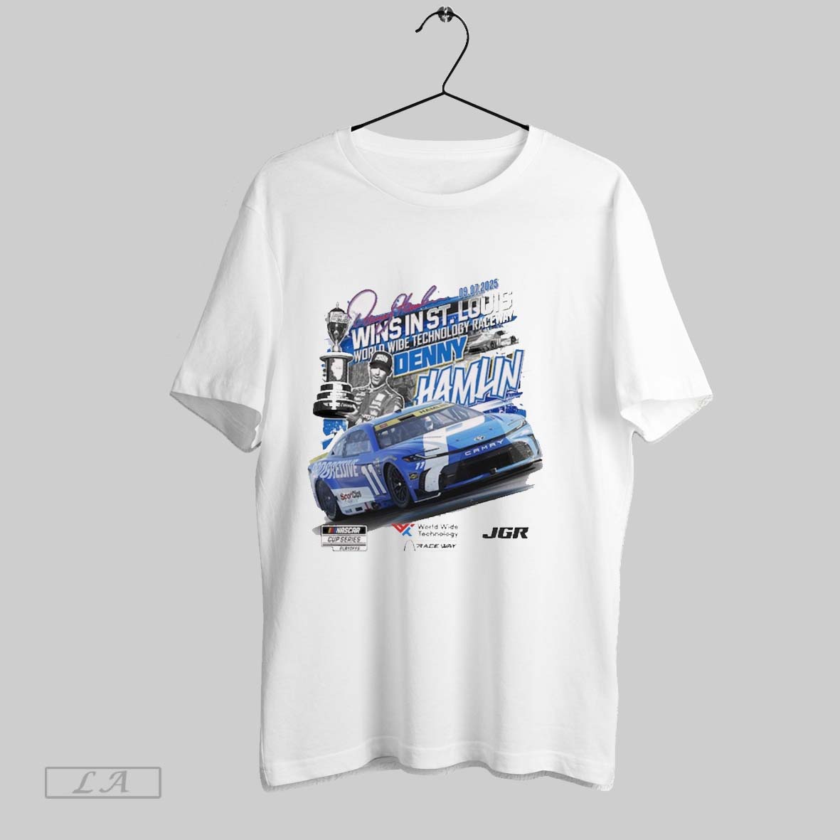 Original Denny Hamlin Checkered Flag Sports 09 07 2025 Enjoy Illinois