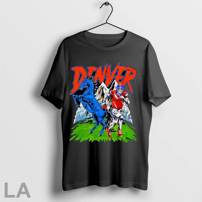 Original Denver Broncos Skeleton Running Blue Horse Sweatshirt