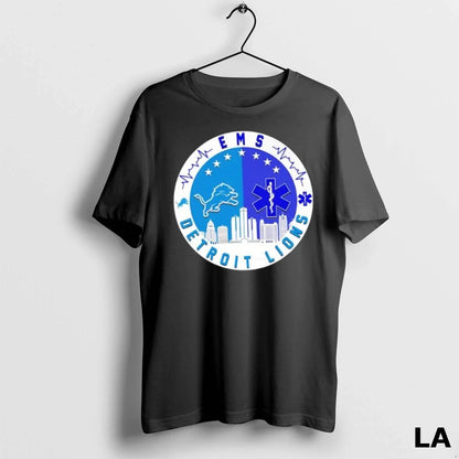 Original Detroit Lions Heartbeat Ems City Skyline Tank Top Modern