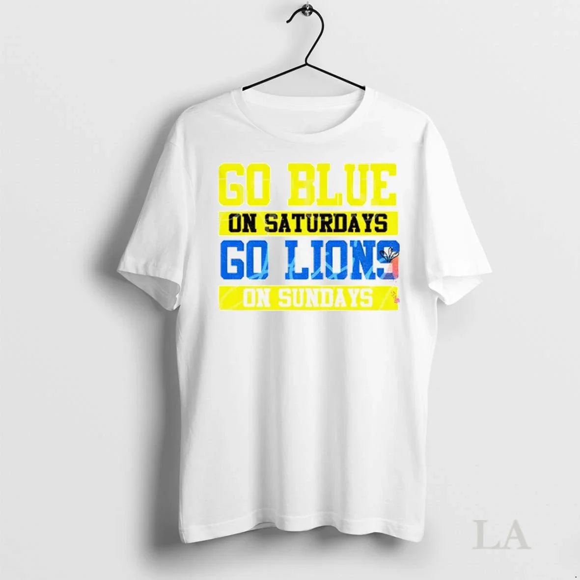 Original Detroit Lions Go Blue Saturdays Go Lions Sundays TShirt