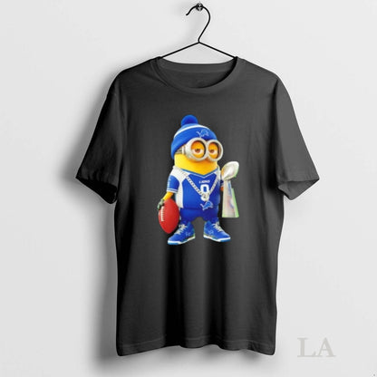 Original Detroit Lions X Minions Hold Super Bowl Trophy Tee Classic