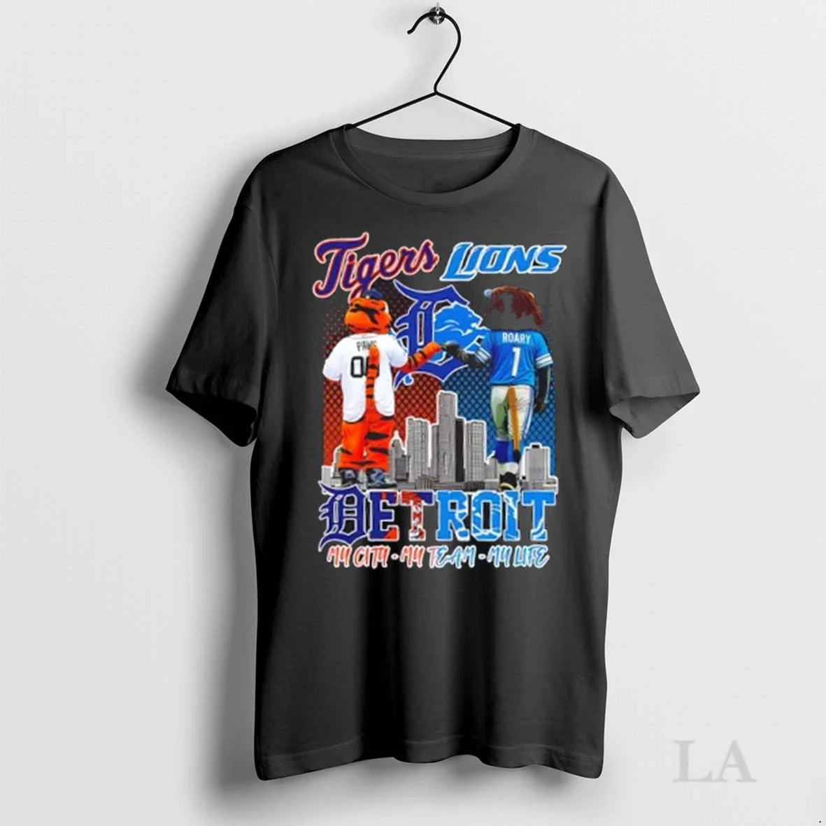 Original Detroit Sports Tigers X Lions Mascots My City My Team My