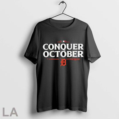 Original Detroit Tigers Conquer October 2025 Mlb Postseason TShirt