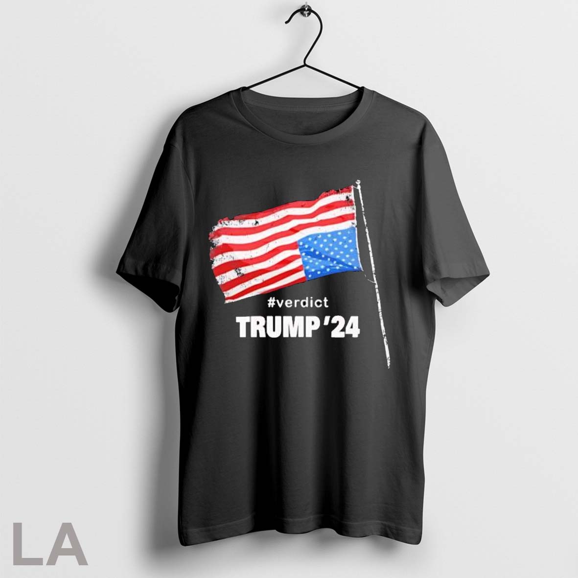 Original Distressed American Flag Trump 24 Verdict Political Shirt
