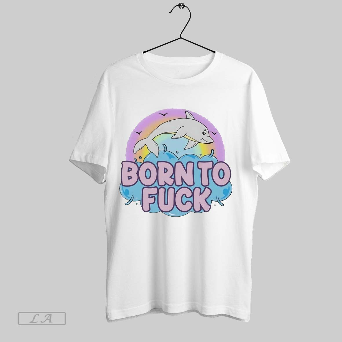 Original Dolphin Born To Fuck Hoodie Modern Art