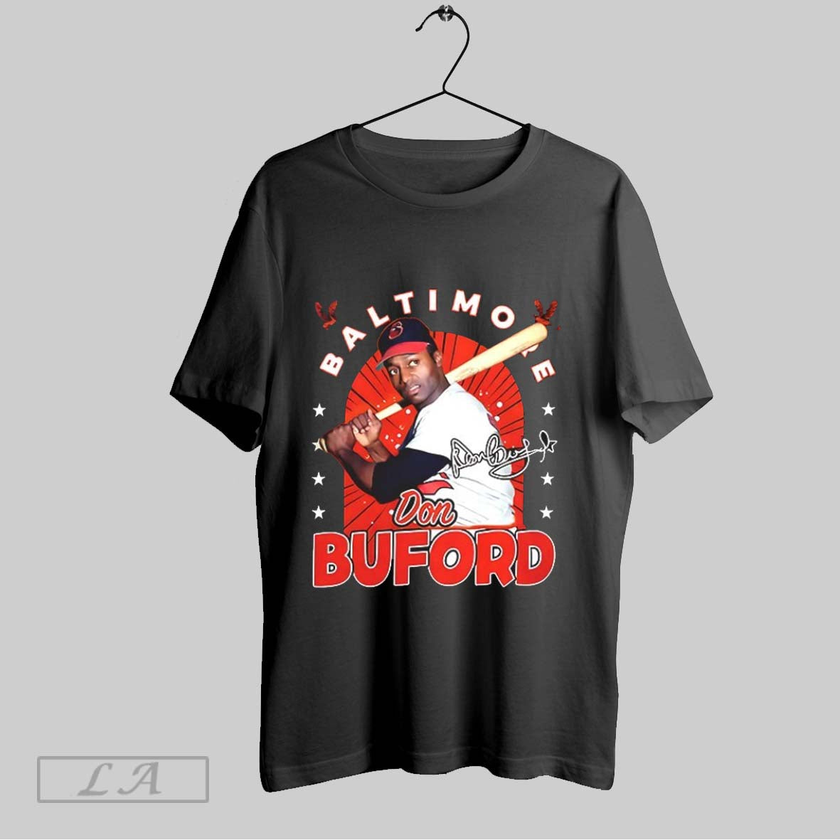 Original Don Buford Baltimore Orioles Gritty Signature V Neck Shirt