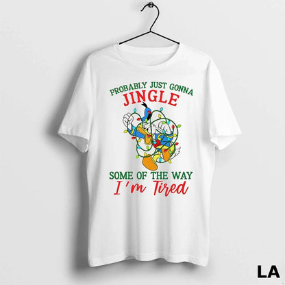Original Donal Duck Lights Probably Just Gonna Jingle Tired Tank Top