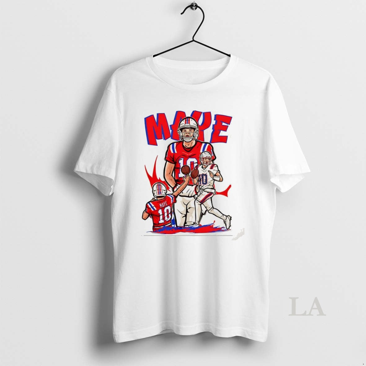 Original Drake Maye New England Patriots Football Cartoon TShirt
