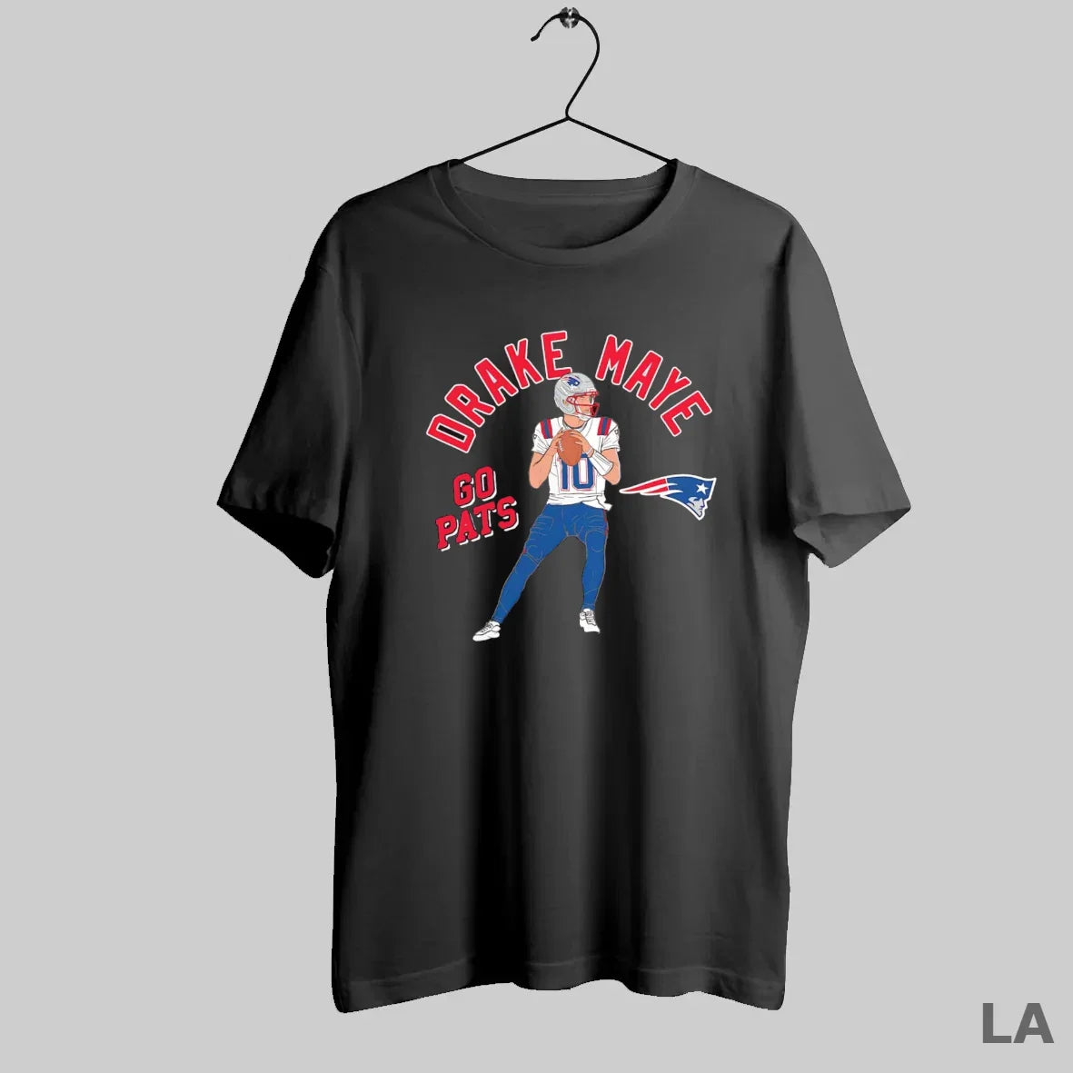 Original Drake Maye Illustrative Go Patriots Long Sleeve Designer