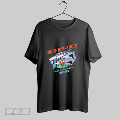 Original Duck Aim Shoot Enjoy Outdoor Hunting Indoors Pixel Shirt