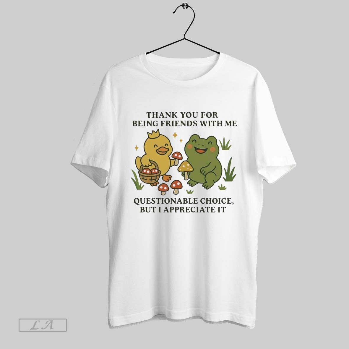 Original Duck And Frog Thank You Being Friends Me Questionable Choice