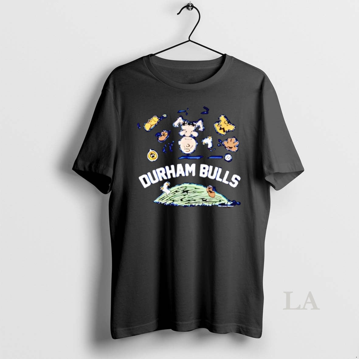 Original Durham Bulls Charlie Brown Upside Down Tee Elegant Art