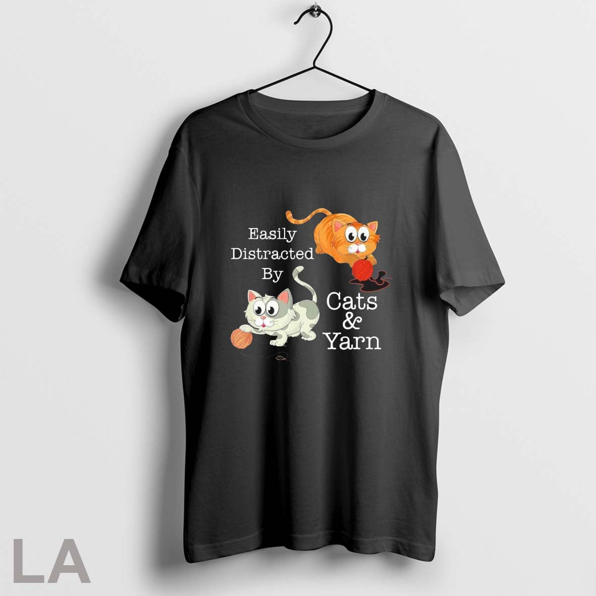 Original Easily Distracted Cats Yarn Sweatshirt Designer Apparel