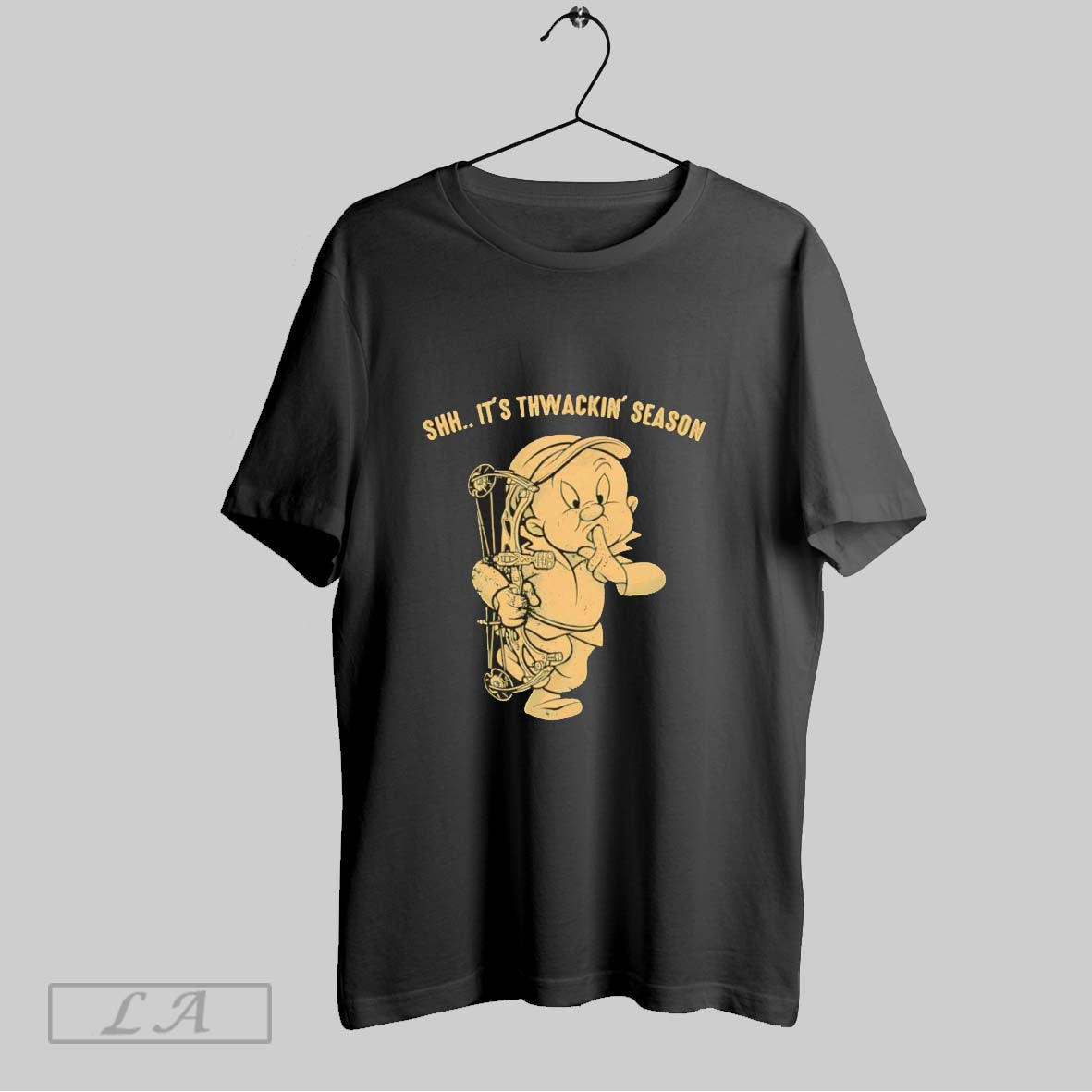 Original Elmer Fudd Bow Hunting Shh Its Thwacking Season Art Shirt