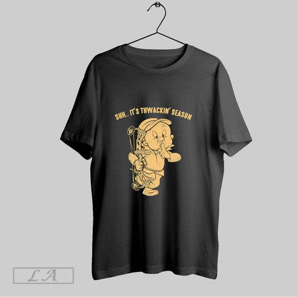 Original Elmer Fudd Bow Hunting Shh Its Thwacking Season Art Shirt