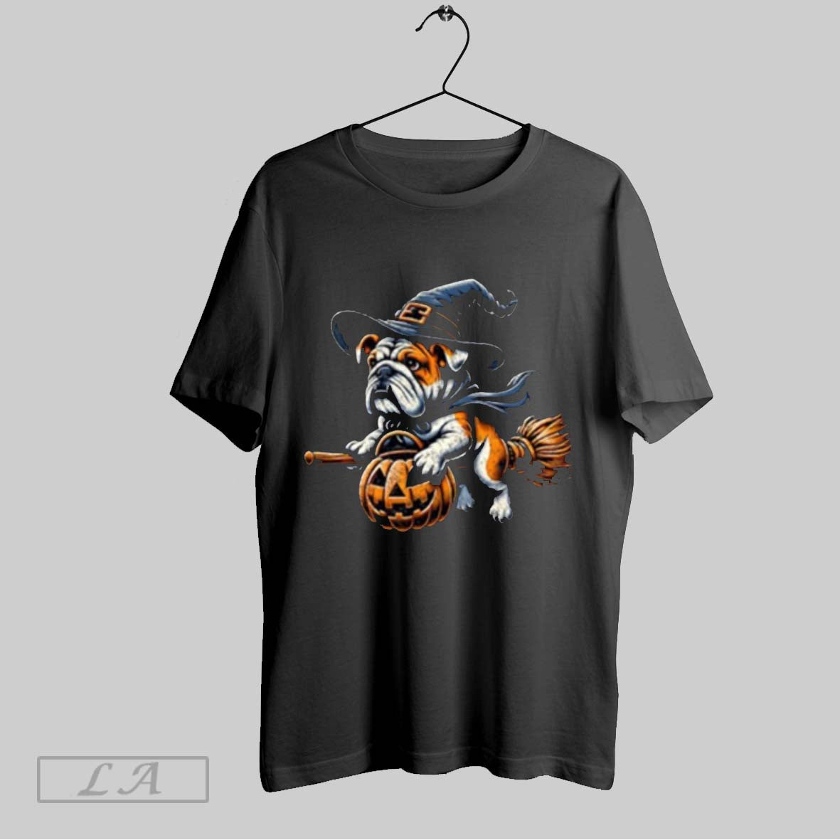 Original English Bulldog Witch Pumpkin Halloween Sweatshirt Authentic