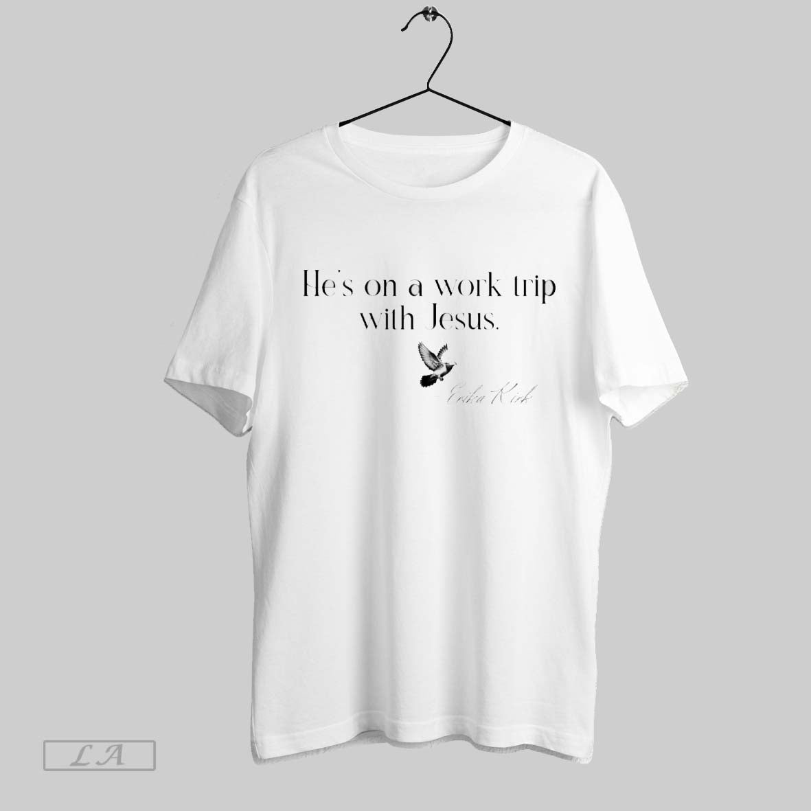 Original Erika Kirk Hes Work Trip Jesus Sweatshirt Vintage Collection