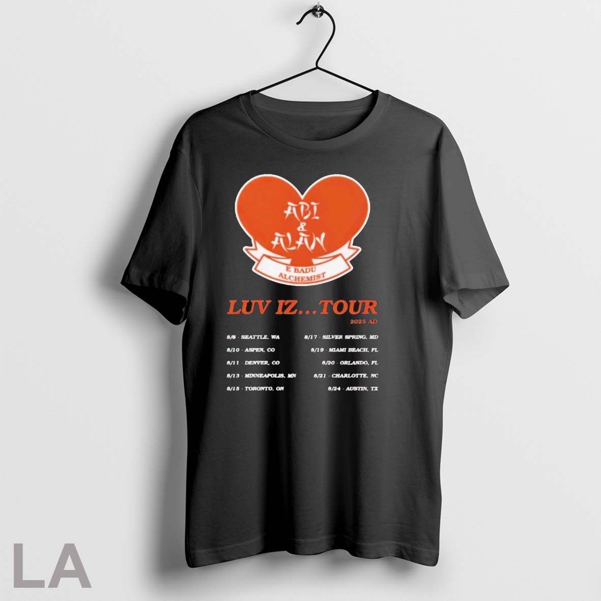Original Erykah Badu Abi Alan Luv Iz Tour 2025 I Was There TShirt