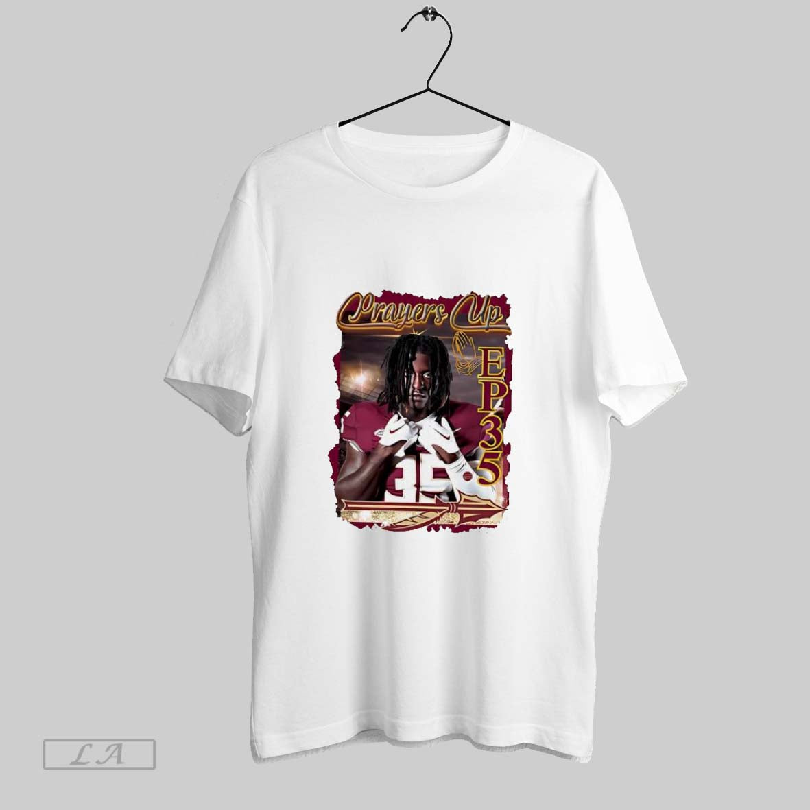 Original Ethan Pritchard Fsu Prayers Up Long Sleeve Designer Apparel