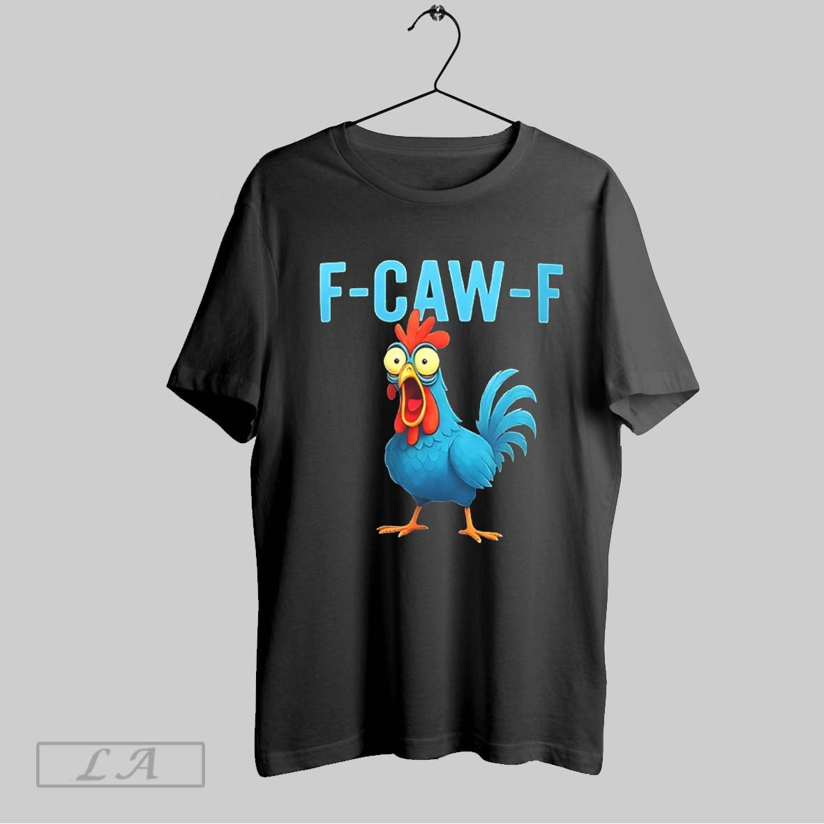 Original F Caw F Blue Rooster V Neck Sweatshirt Premium Look