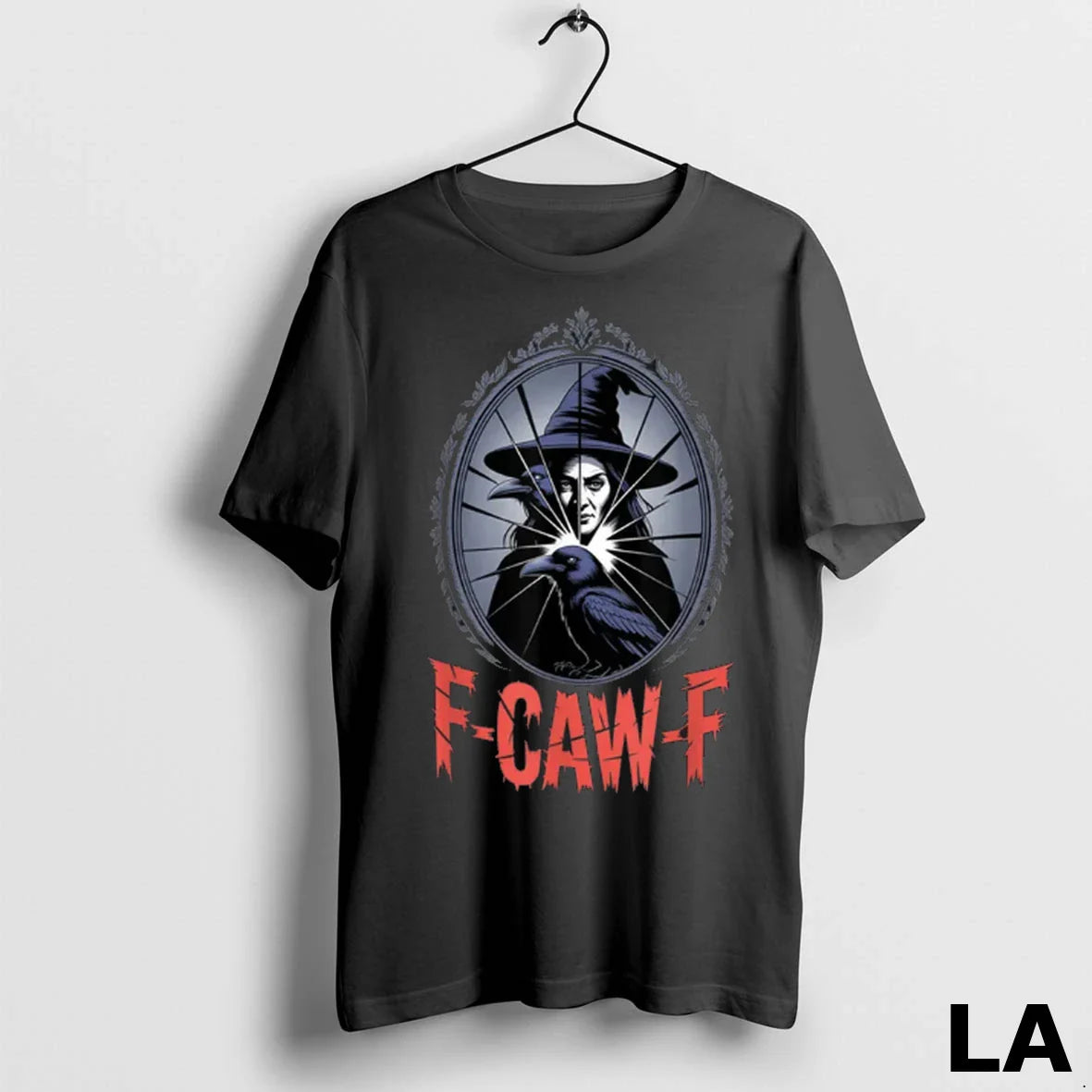 Original F Caw F Crow Gothic Moon Black Bird Halloween Shirt Classic