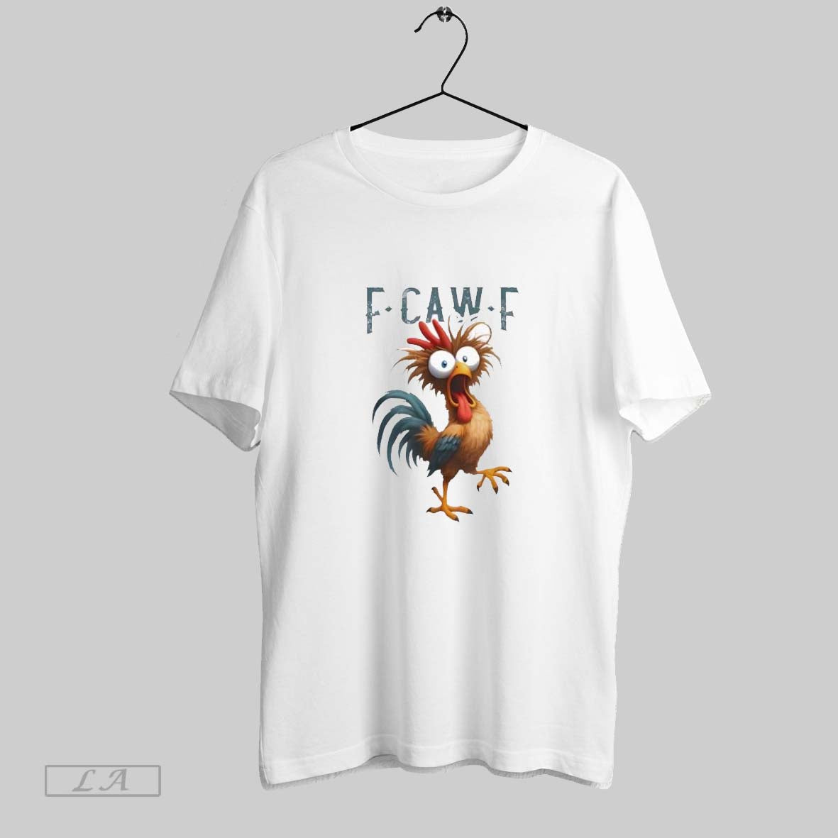 Original F Caw F Chicken Rooster Meme Ladies Tee Trendy Fashion