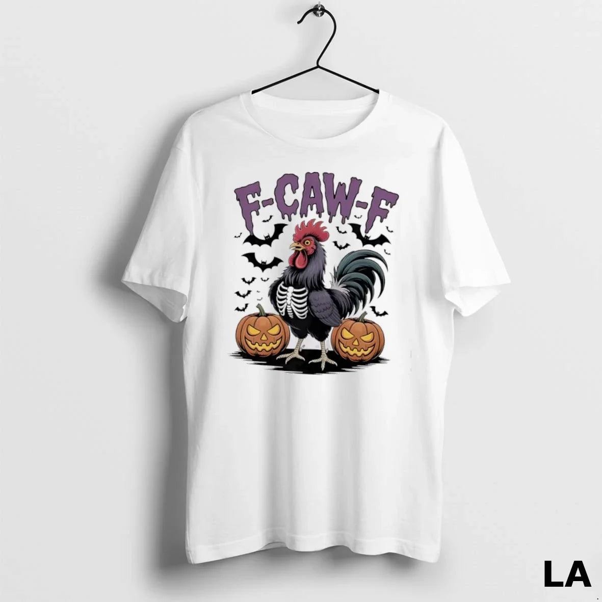 Original F Caw F Rooster Skeleton Chicken Halloween Sweatshirt