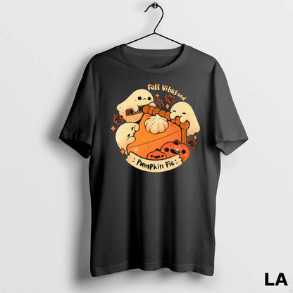 Original Fall Vibes And Pumpkin Pie Halloween Long Sleeve Authentic