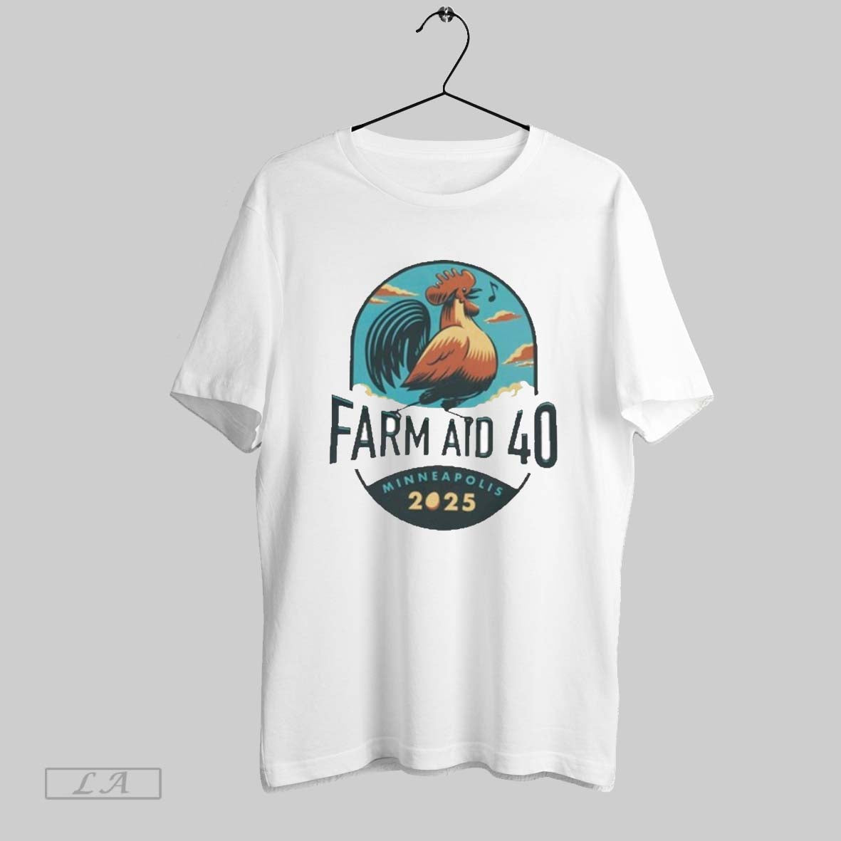 Original Farm Aid 40 Rooster Sings New Tee Stylish Style