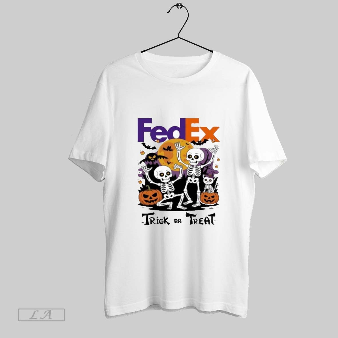Original Fedex Logo X Spooky Halloween Trick Or Trea Tee Elegant Art