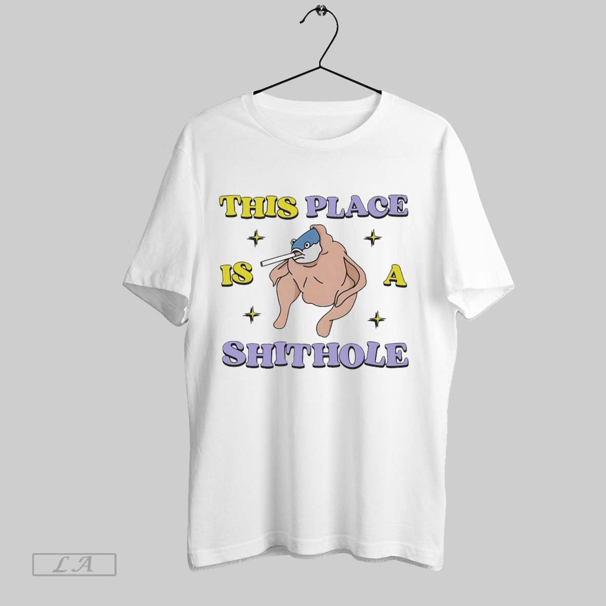 Original Fish Turkey This Place Is Shithole Hoodie Authentic Apparel