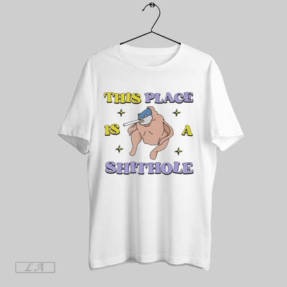 Original Fish Turkey This Place Is Shithole Hoodie Authentic Apparel