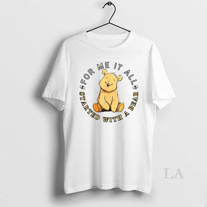 Original Me It All Started Bear Teddy Hoodie Retro Merch
