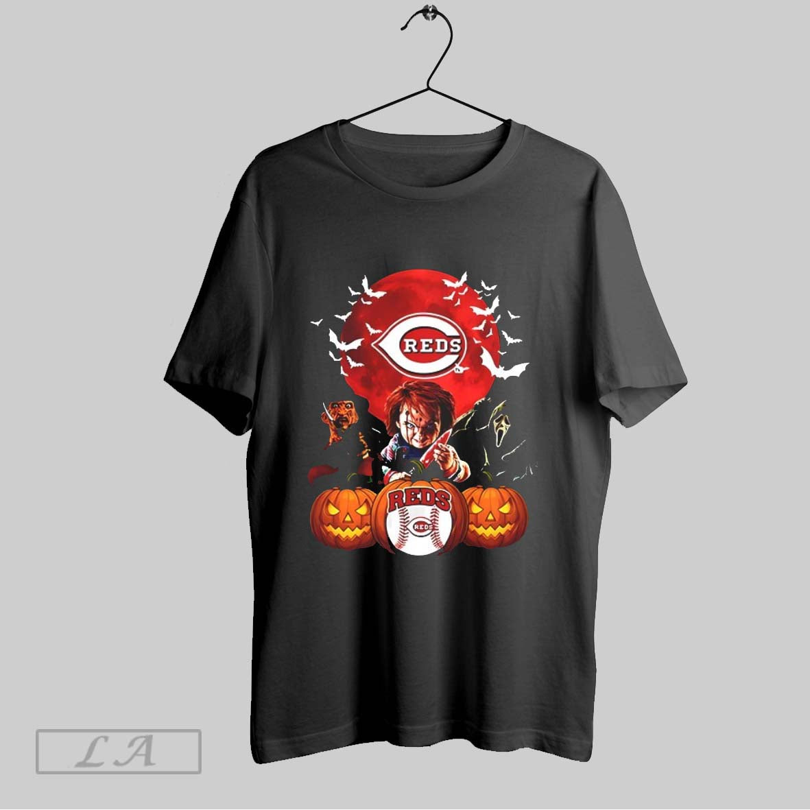 Original Freddy Krueger Chucky And Ghostface Moon Cincinnati Reds Mlb