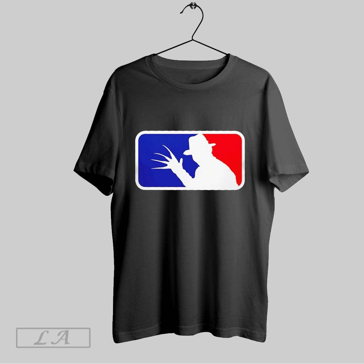 Original Freddy Krueger Major League Horror Mlb Logo Long Sleeve