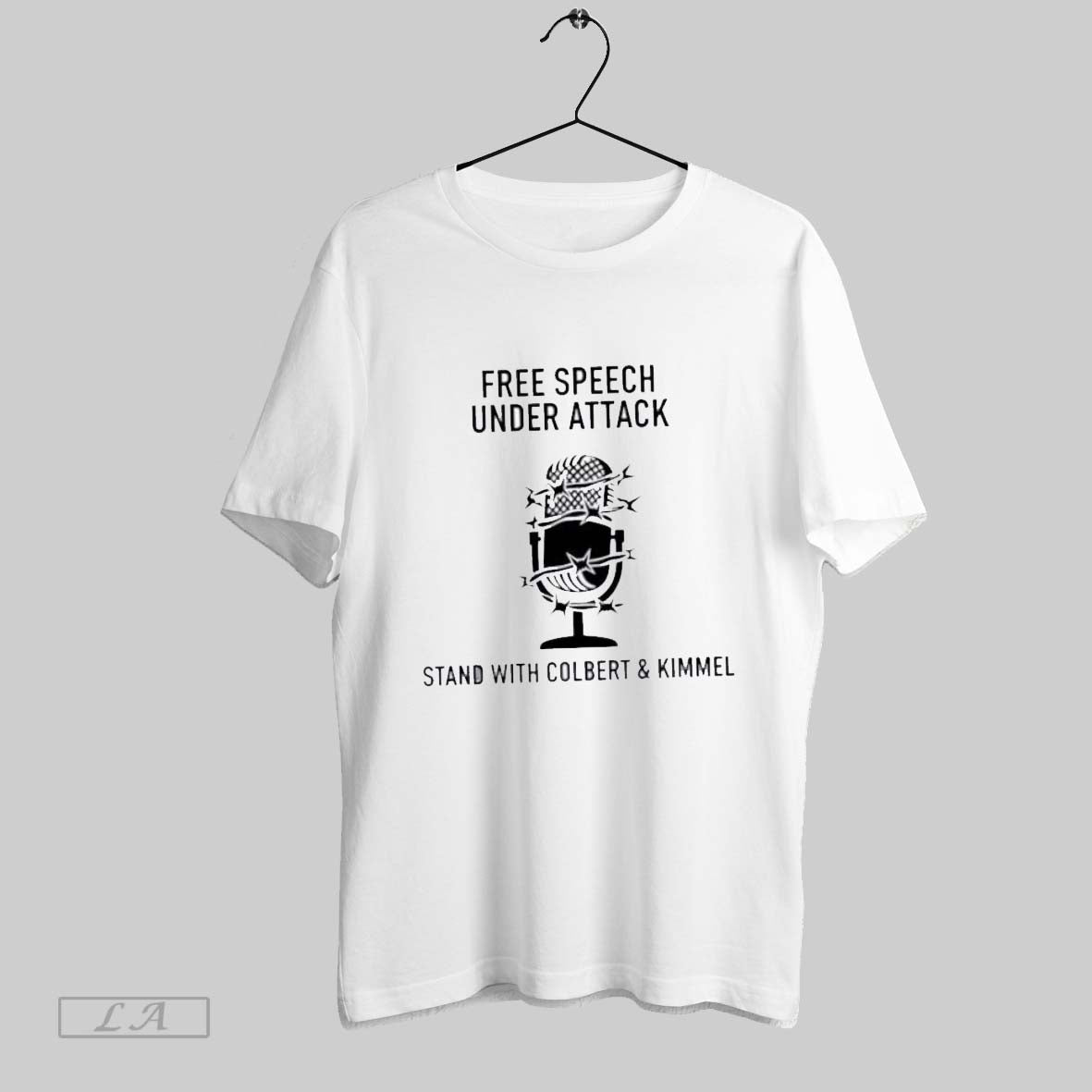 Original Free Speech Under Attack Stand Colbert And Kimmel Tee Modern