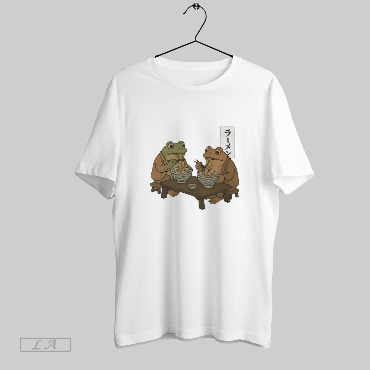 Original Frog And Toad Eating Noodle Japanese Hoodie Retro Apparel