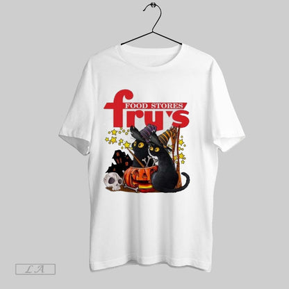 Original Frys Food And Drug X Black Cat Witch Halloween 2025 Shirt