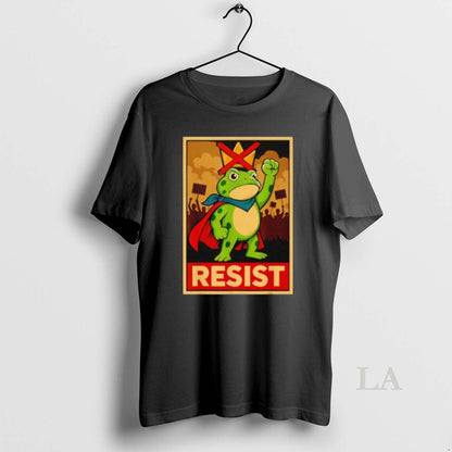 Original Portland Frog Hop Protest Resist Frog No Kings Toad Shirt