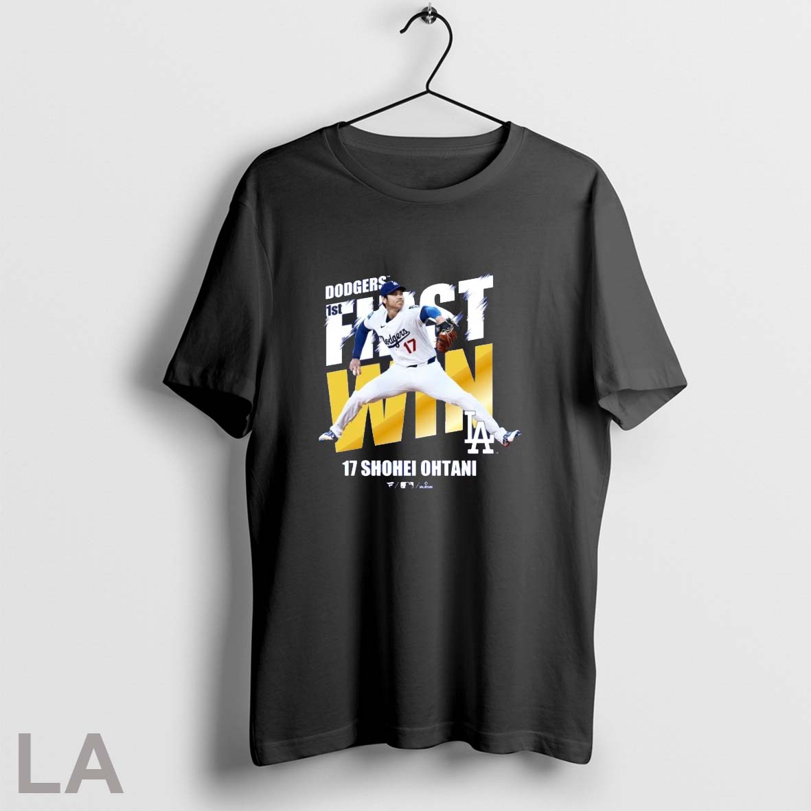 Original Shohei Ohtani Los Angeles Dodgers First Win Victory