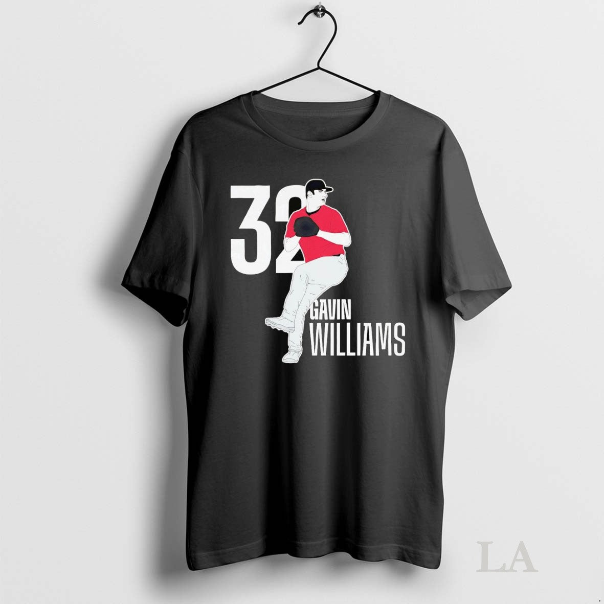 Original Gavin Williams 32 Pitching Cleveland Guardians TShirt