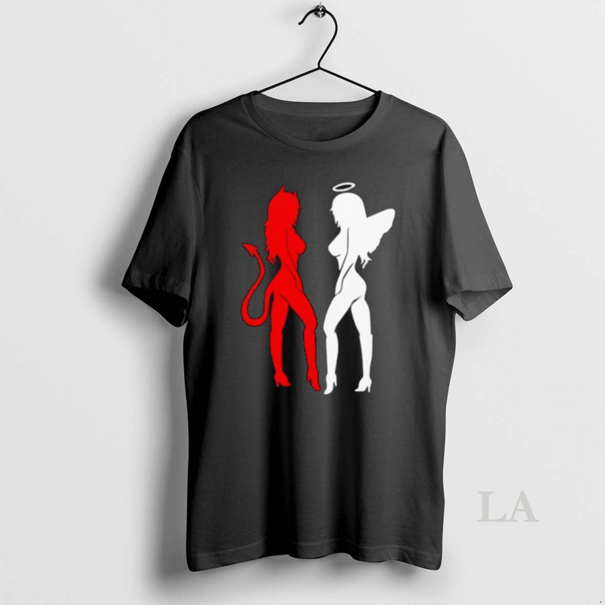 Original Gemini Horoscope Red Devil White Angel Long Sleeve Retro Art