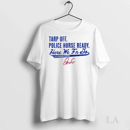 Original George Springer Toronto Blue Jays Mlb Tarp Off Police Horse