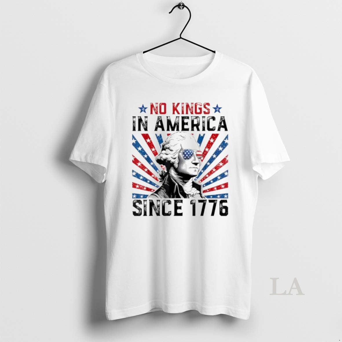 Original George Washington No Kings America Since 1776 TShirt Retro
