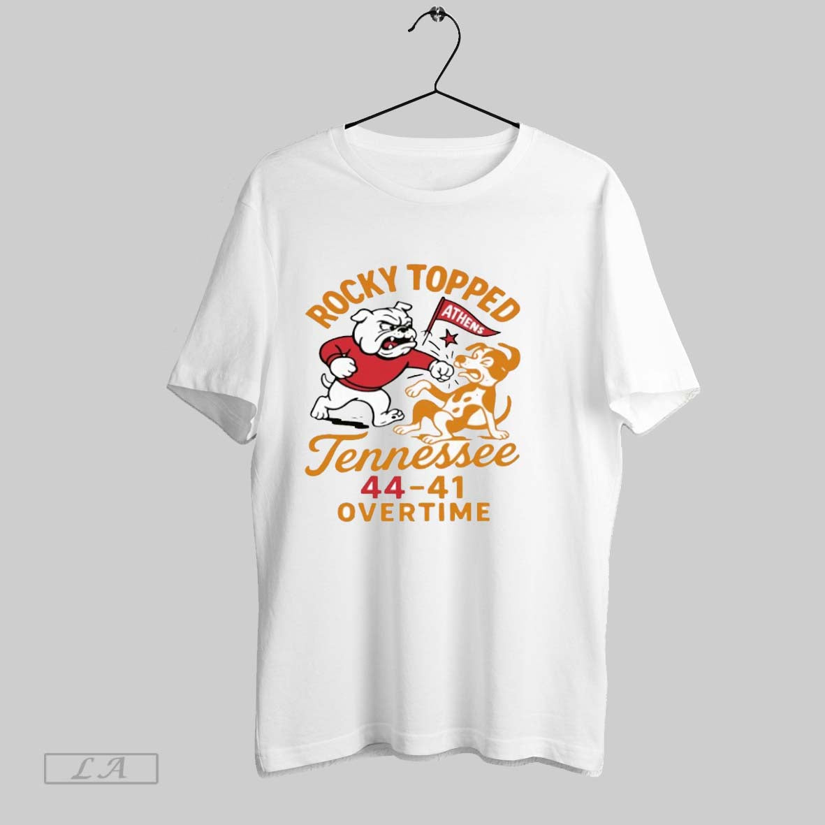 Original Georgia Bulldogs Rocky Tennessee 44 41 Overtime Tee