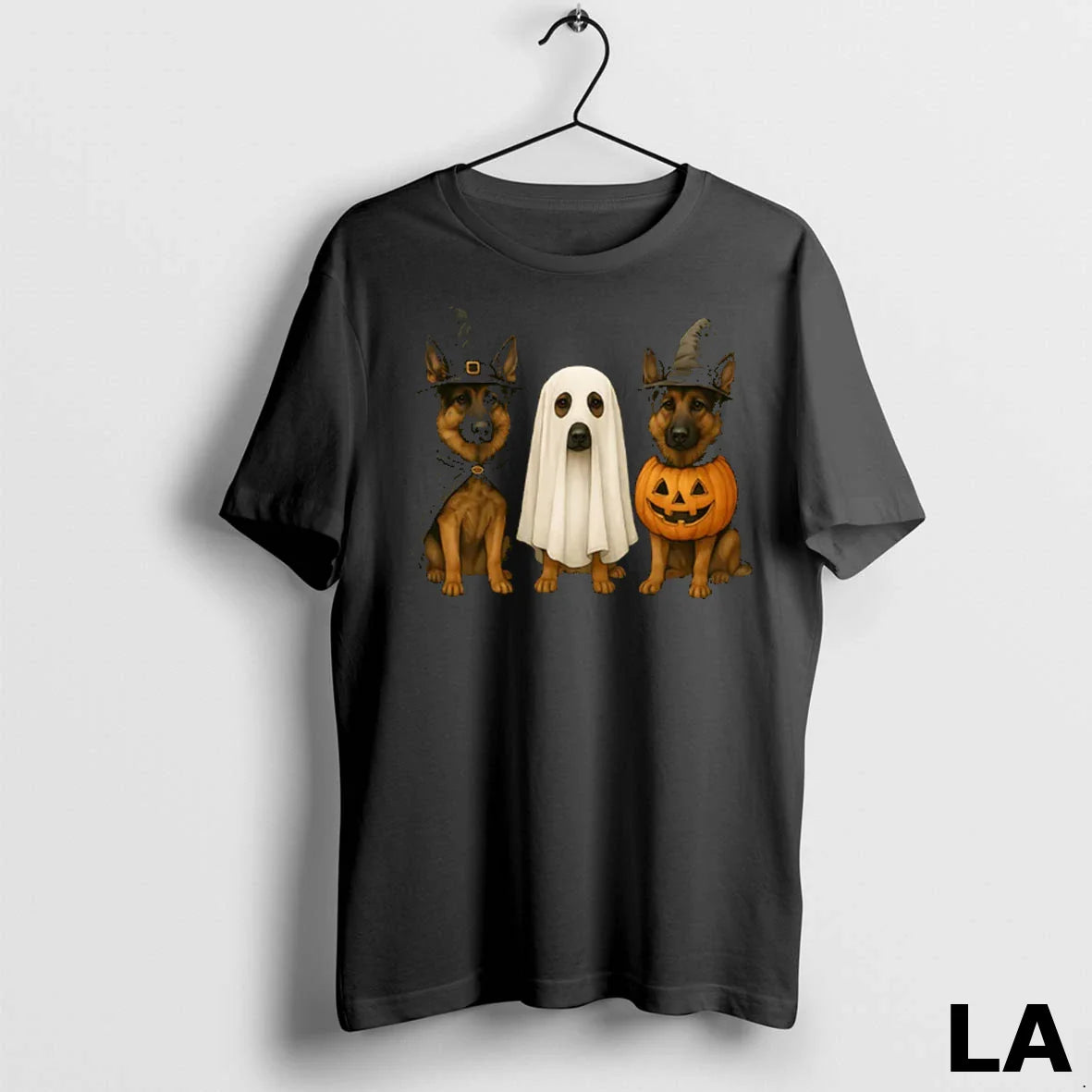 Original German Shepherd Halloween Dog Witch Ghost Pumpkin Hoodie