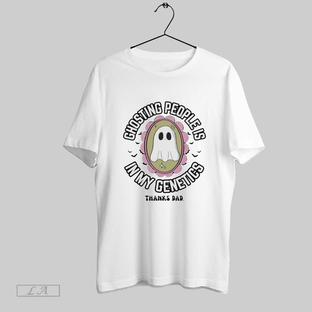Original Ghosting People Is My Genetics Thanks Dad Halloween Shirt