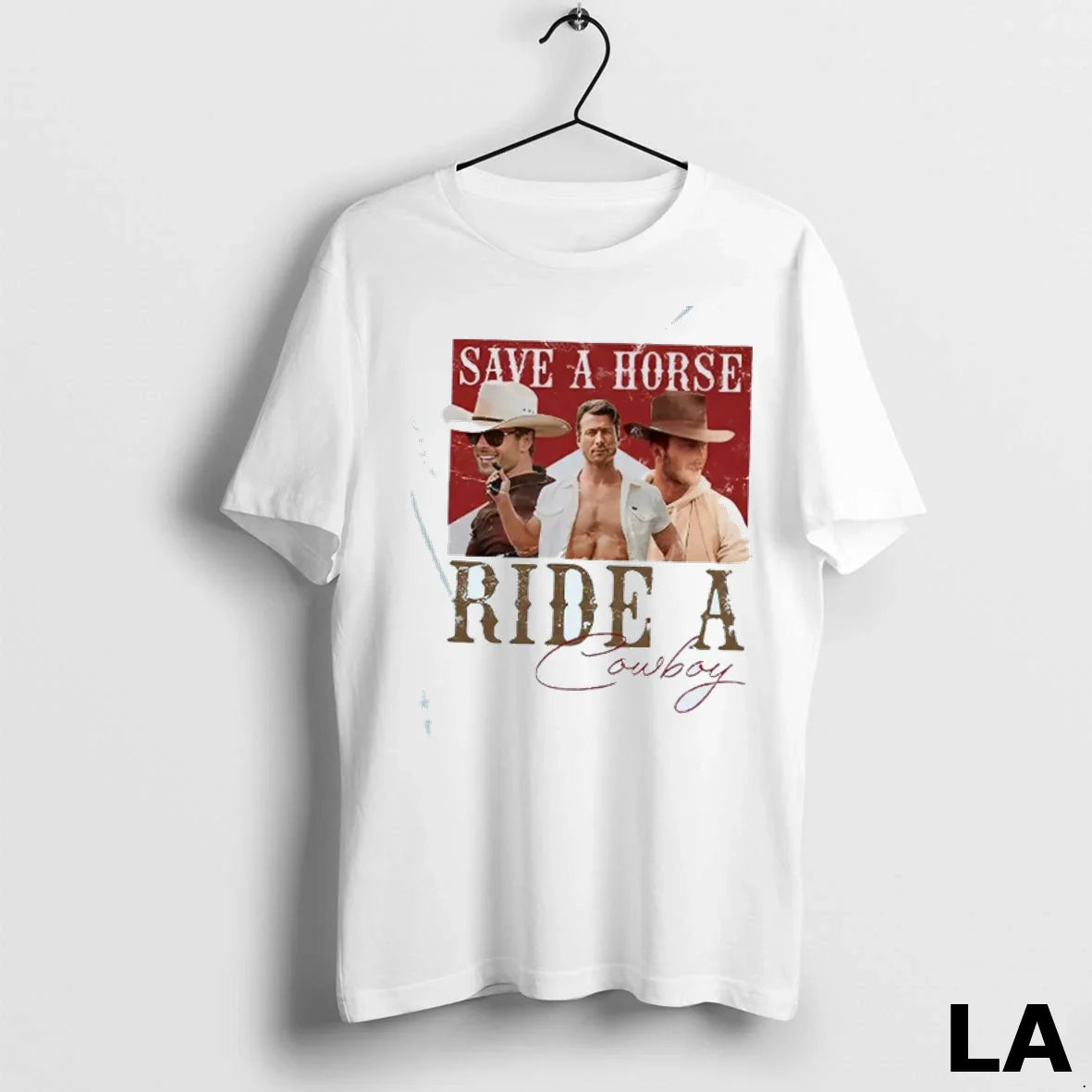 Original Glen Powell Save Horse Ride Cowboy Marlboro Parody