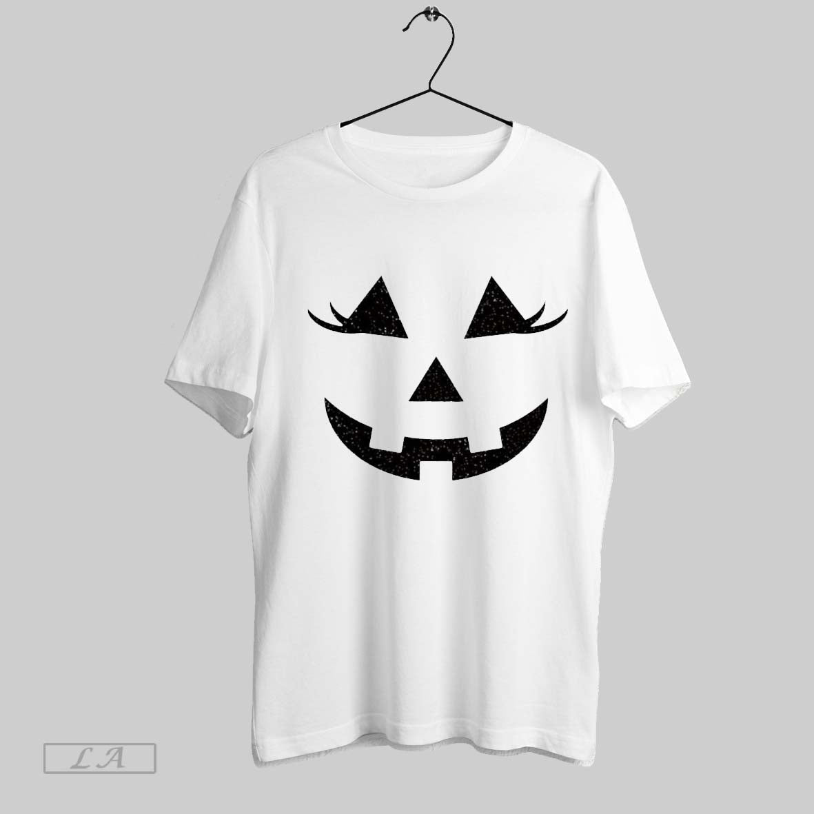 Original Glitter Jack O Lantern Face Halloween White S Shirt