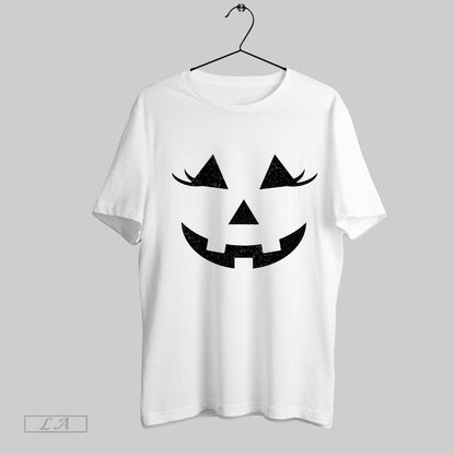 Original Glitter Jack O Lantern Face Halloween White S Shirt
